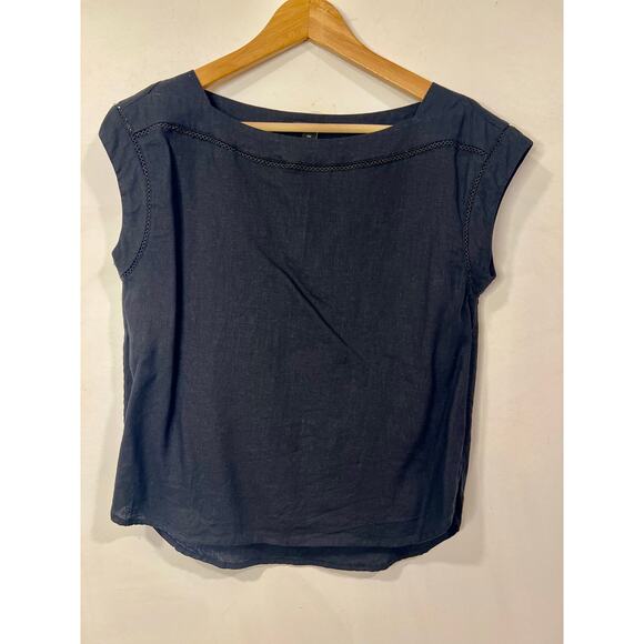 Ann Taylor Linen Blouse Summer Vacation XS Petite - Picture 2 of 5